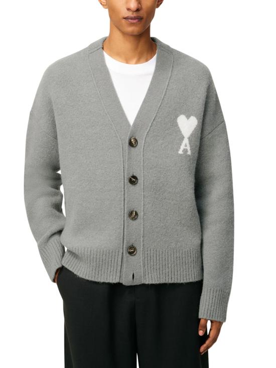 25FW 아미 가디건 UKC365D KN0135058 Grey - AMI