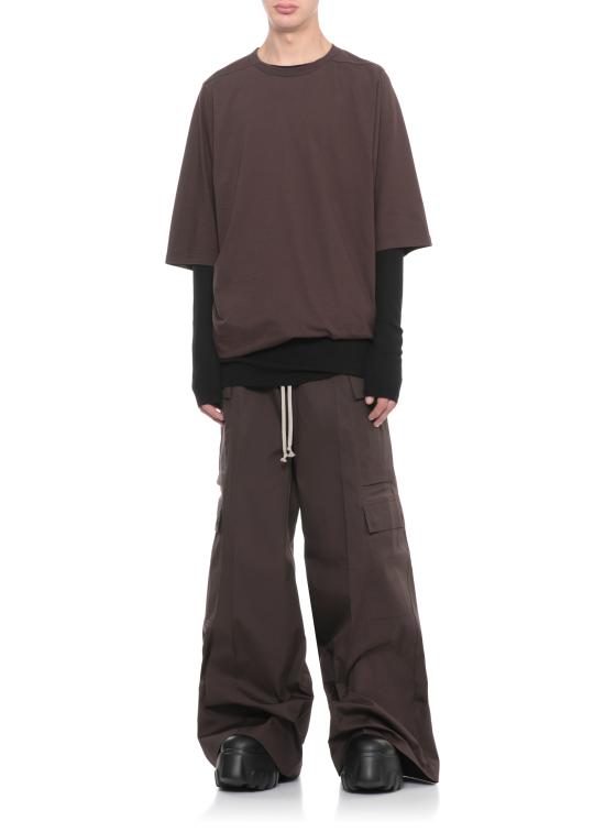 25FW 릭 오웬스 반팔 티셔츠 RU02E1274 JA78 Brown - RICK OWENS