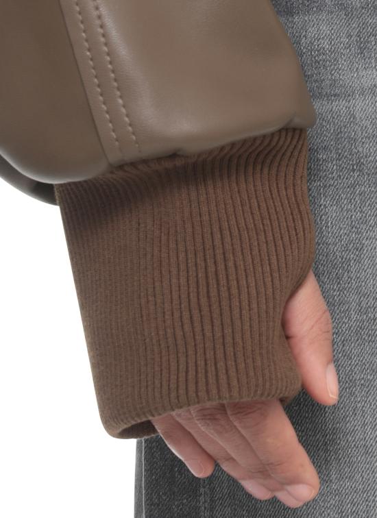 25FW 노마카말리 가죽 자켓 ST3254LVR31 867 Brown - NORMA KAMALI