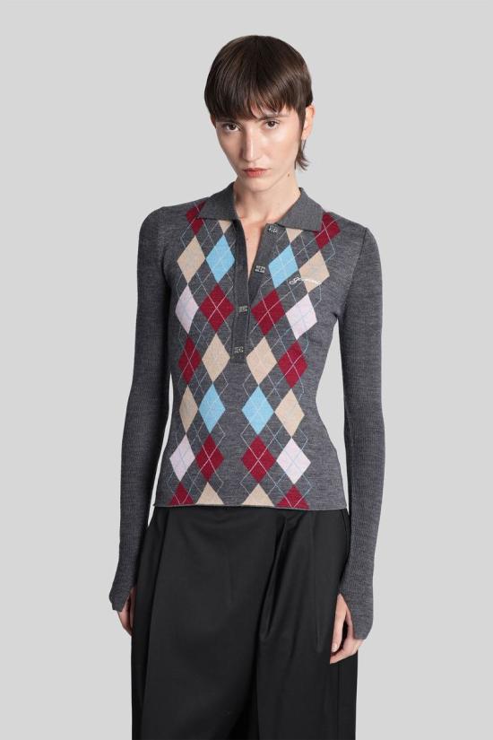 25FW 가니 블라우스 428889 K2601 GREY