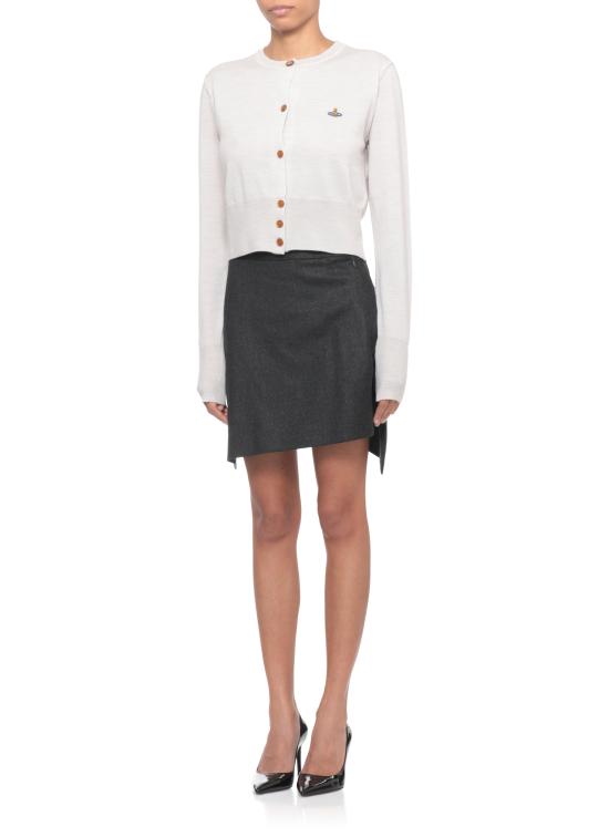 25FW 비비안웨스트우드 BEA 베아 크롭 가디건 1803002U Y0006P403 Grey - VIVIENNE WESTWOOD