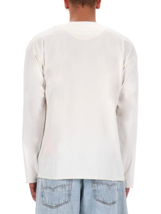 25FW 디젤 긴팔 티셔츠 A194640NIAX141 WHITE DOM - DIESEL