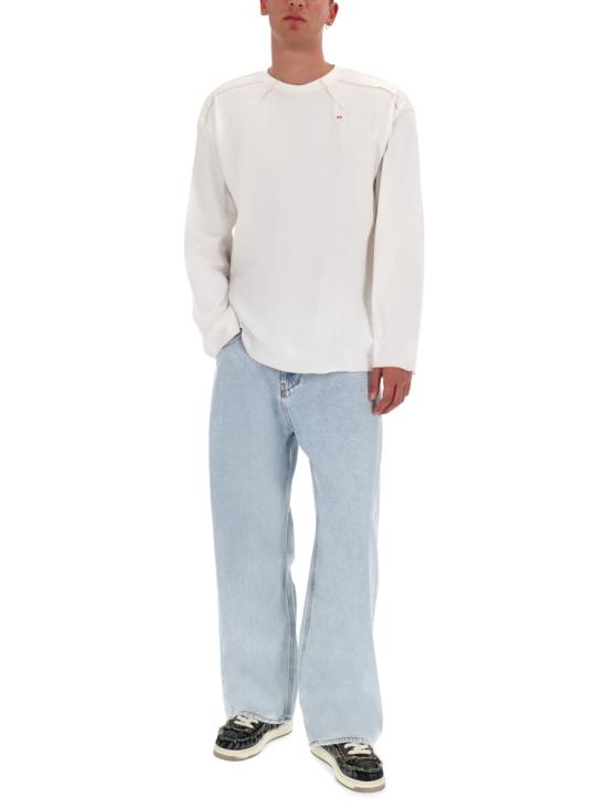 25FW 디젤 긴팔 티셔츠 A194640NIAX141 WHITE DOM - DIESEL