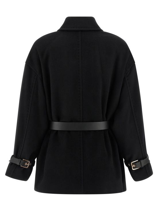25FW 막스마라 스튜디오 트렌치 코트 2526086081600013 Black - MAX MARA STUDIO