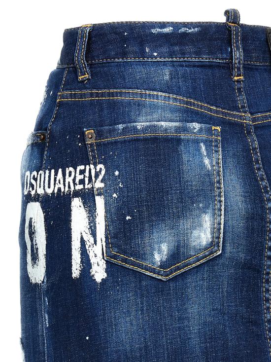  디스퀘어드2 롱 스커트 S80MA0011S30342470 Blue - DSQUARED2