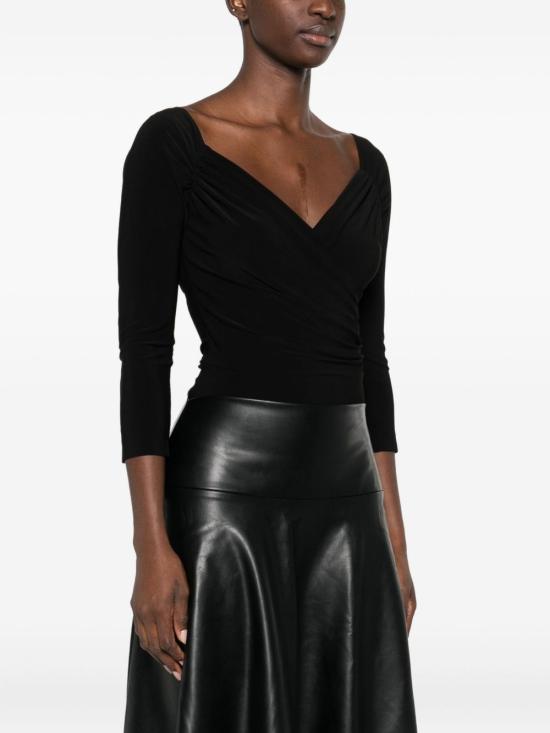 25FW 노마카말리 반팔 티셔츠 KK325BPLR19001 BLACK - NORMA KAMALI