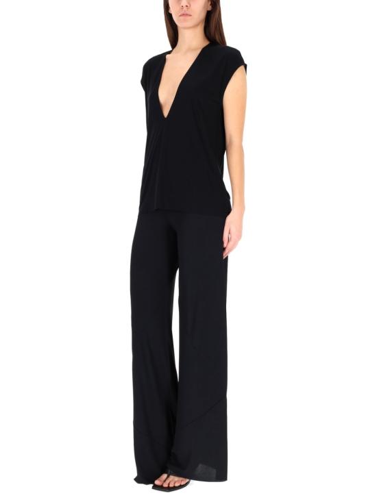 25FW 릭 오웬스 반팔 티셔츠 LI02E3210 RV09 BLACK - RICK OWENS