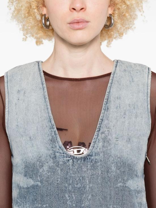 25FW 디젤 미디 원피스 A21707 068TY01 DENIM - DIESEL