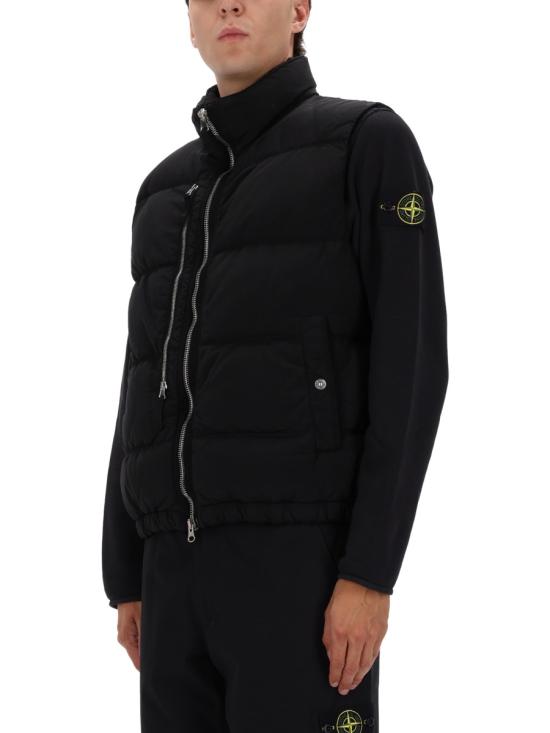25FW 스톤 아일랜드 나일론 메탈 에코닐 다운 베스트 G100006 S0019V0029 BLACK - STONE ISLAND