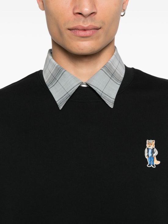 25FW 메종키츠네 스웨터 PM00310KM0341 P199 BLACK - MAISON KITSUNE