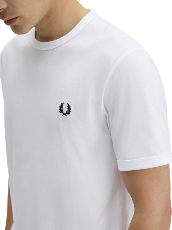 25FW 프레드페리 반팔 티셔츠 FPM351956 100 WHITE - FRED PERRY