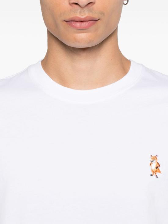 25FW 메종키츠네 스탠딩 폭스 컴포트 티셔츠 PM00123KJ7026 P100 WHITE - MAISON KITSUNE