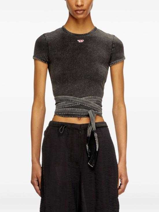 25FW 디젤 반팔 티셔츠 A19520 0KIBY02A BLACK - DIESEL