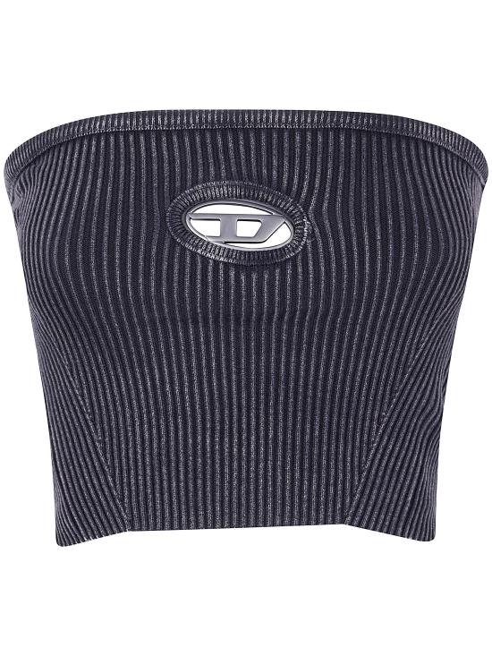 25FW 디젤 반팔 티셔츠 A14813 0AKBQ900 BLACK