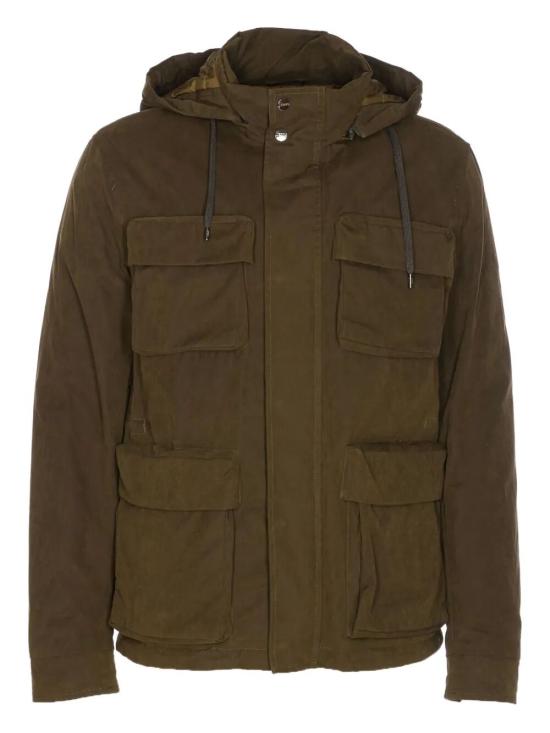 25FW 에르노 왁스드 테크니컬 코튼 쇼트 파카 PI001250U 13800Z7740 MILITARY GREEN