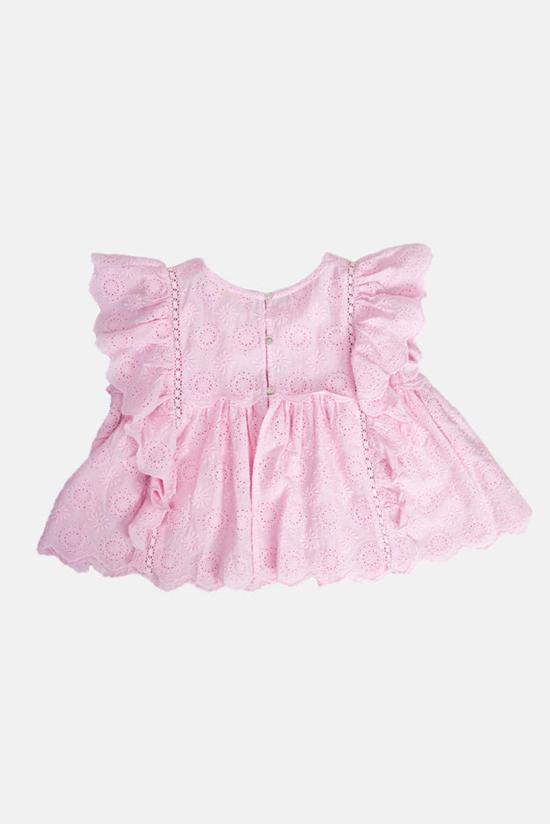  [키즈] 러브쉐이크팬시 블라우스 키즈 러브 쉑 팬시 플러터 슬리브  사가포낙 핑크