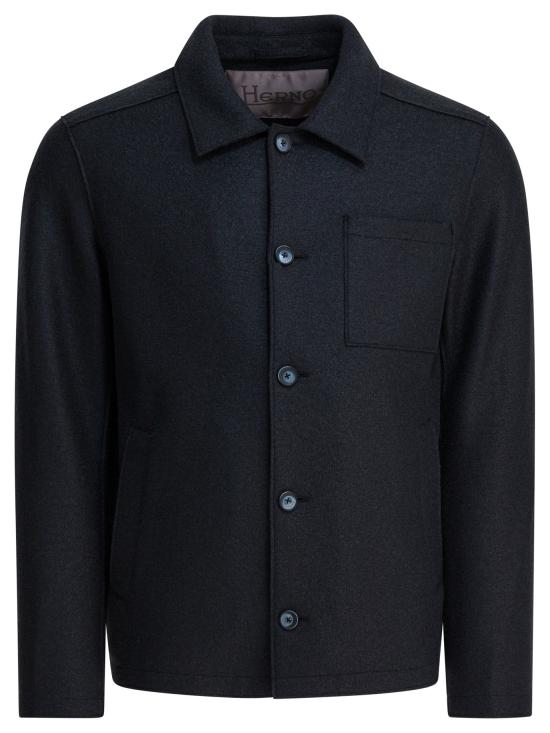 25FW 에르노 펠트 울 리조트 셔츠 자켓 GI00090UR333729287 Blue