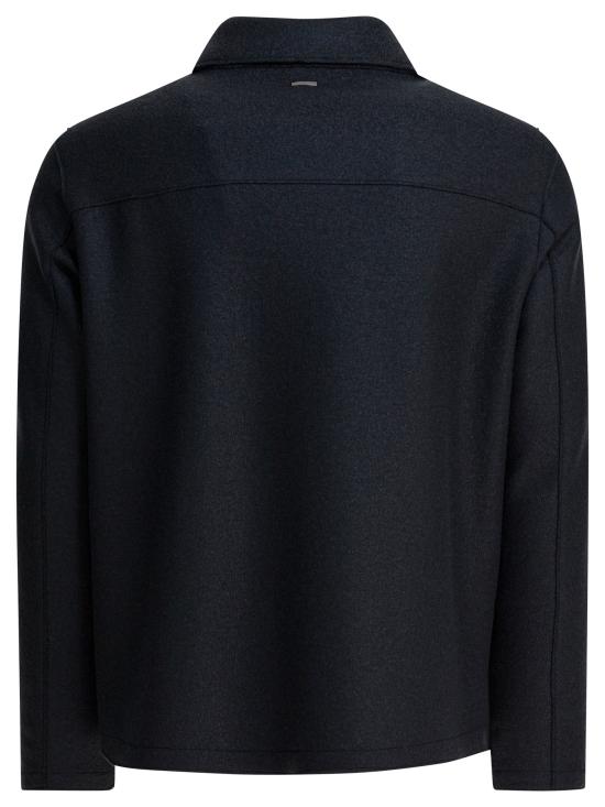 25FW 에르노 펠트 울 리조트 셔츠 자켓 GI00090UR333729287 Blue - HERNO