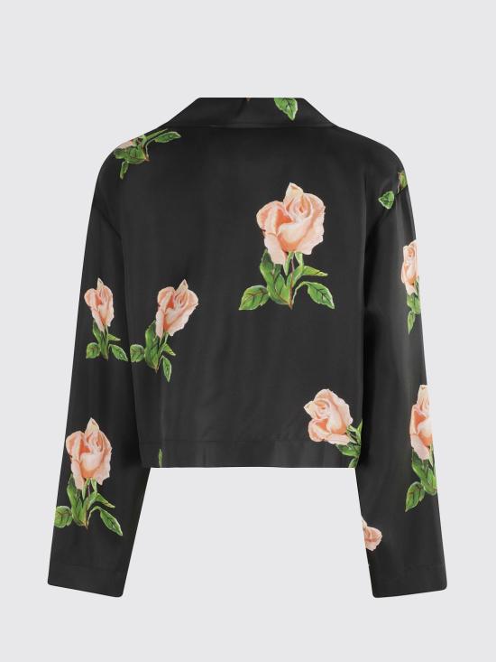 25FW 나누슈카 셔츠 NW25PFTP05798 OFF BLACK ROSES Black - NANUSHKA