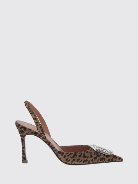25FW 아미나 무아디 힐/펌프스 CAMELIASLING LEOPARD Brown