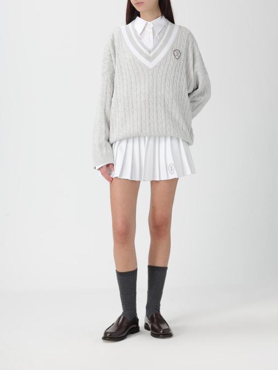 25FW 브루넬로 쿠치넬리 숏 스커트 ML153G3751 C159 White - BRUNELLO CUCINELLI