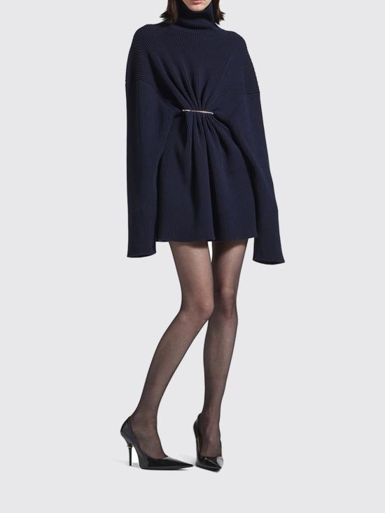 25FW 발렌시아가 롱 원피스 850028T1759 4140 Blue - BALENCIAGA