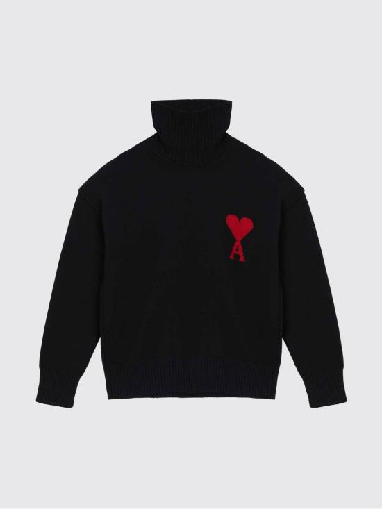 25FW 아미 ADC 터틀넥 스웨터 UKS8390180 009 Black