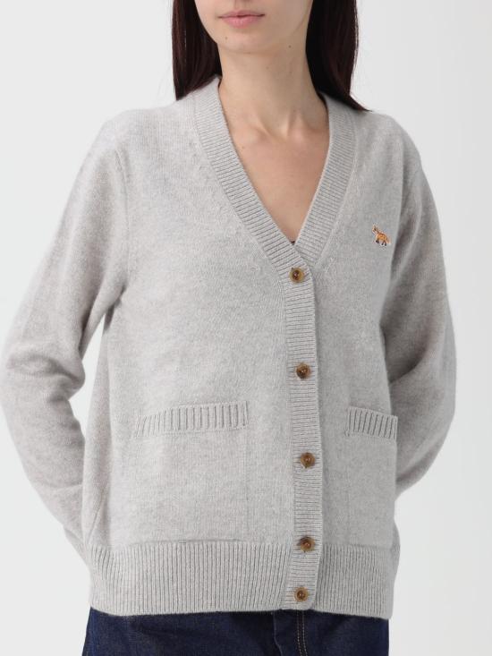 25FW 메종키츠네 베이비 폭스 램스울 박시 가디건 PW00501KT1006 H120 Grey - MAISON KITSUNE