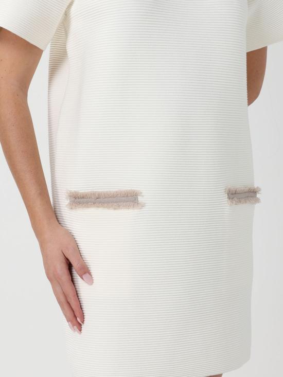 25FW 엠포리오 아르마니 롱 원피스 EW001237AF18159 M0001 White - EMPORIO ARMANI