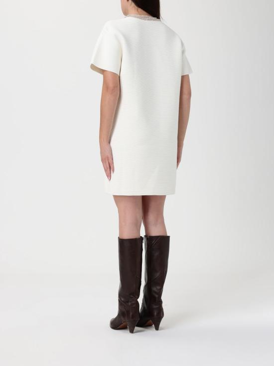 25FW 엠포리오 아르마니 롱 원피스 EW001237AF18159 M0001 White - EMPORIO ARMANI