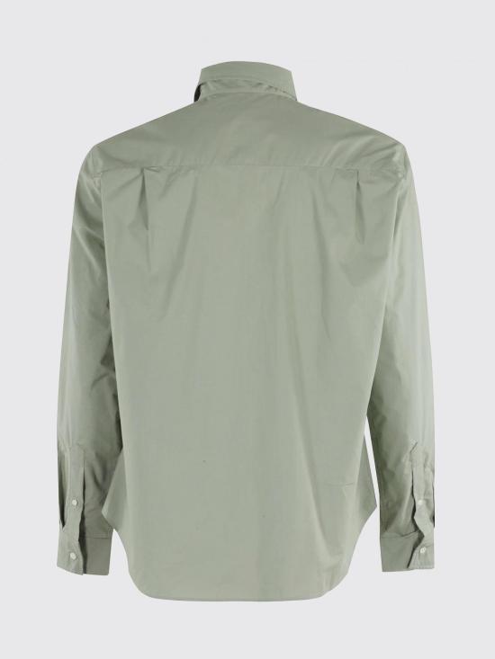 25FW 메종키츠네 토널 폭스 헤드 패치 릴렉스드 셔츠 MM00403WC5042 0078 Green - MAISON KITSUNE