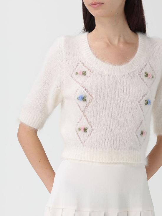 25FW 알레산드라리치 스웨터 FABX4186K4603 9001 White - ALESSANDRA RICH