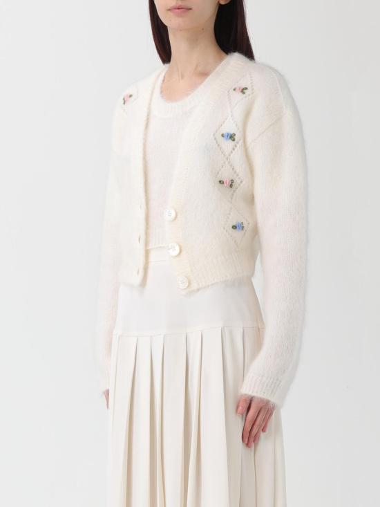 25FW 알레산드라리치 가디건 FABX4183K4603 9001 White - ALESSANDRA RICH