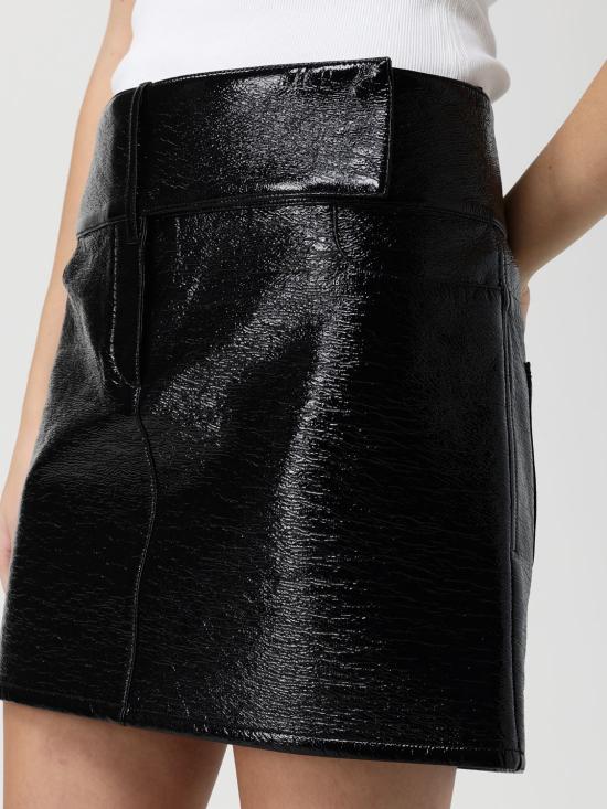 25FW 쿠레쥬 미디 스커트 125CJU218VY0014 9999 Black - COURREGES