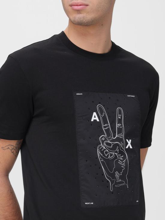25FW 알마니 반팔 티셔츠 XM001473AF10356 UC001 Black - ARMANI