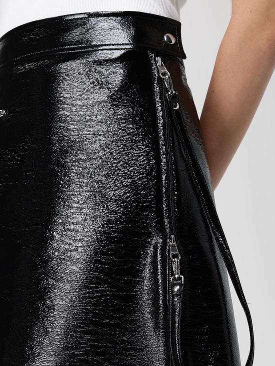 25FW 쿠레쥬 미디 스커트 325CJU311VY0014 9999 Black - COURREGES