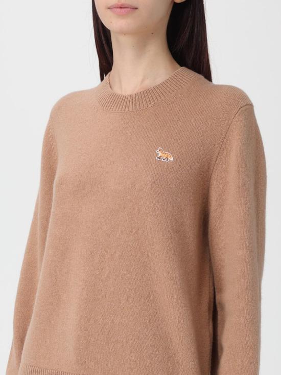 25FW 메종키츠네 베이비 폭스 램스울 레귤러 점퍼 PW00817KT1006 0054 Beige - MAISON KITSUNE