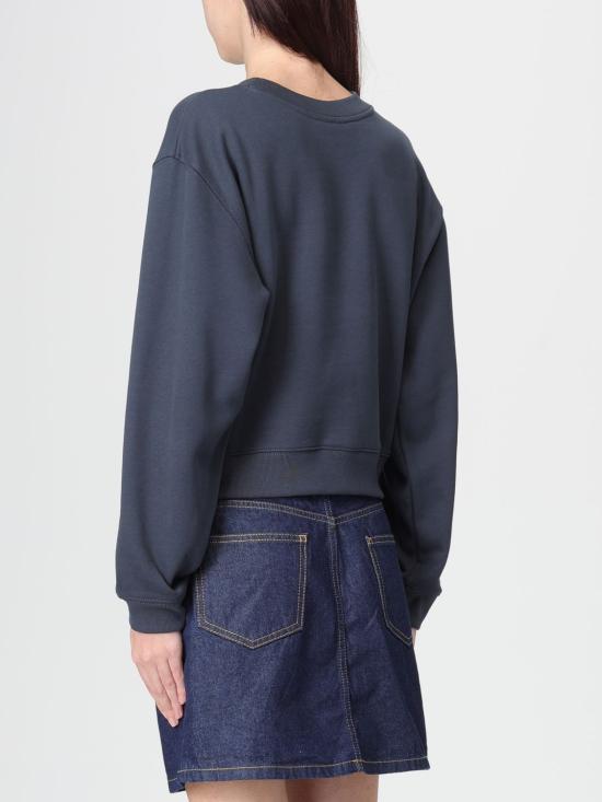 25FW 메종키츠네 레이디 폭스 크롭 스웨트셔츠 PW00318KM0341 0413 Blue - MAISON KITSUNE