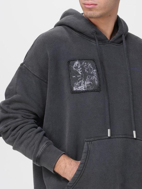 25FW 오프화이트 긴팔 티셔츠 OMBB085F25FLE00X 1345 Black - OFF WHITE