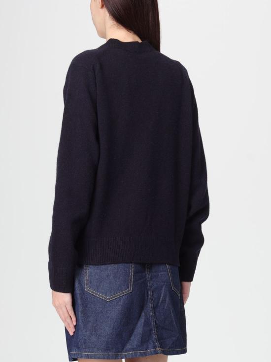 25FW 메종키츠네 베이비 폭스 램스울 박시 가디건 PW00501KT1006 0413 Blue - MAISON KITSUNE