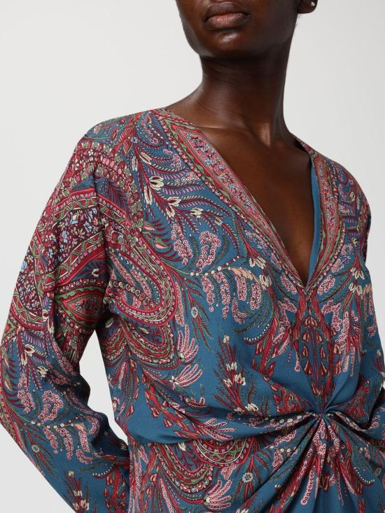 25FW 에트로 롱 원피스 WRHA027199SP4G4 X0883 Blue - ETRO