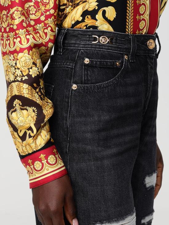 25FW 베르사체 데님 팬츠 10204101A14809 1D040 Black - VERSACE