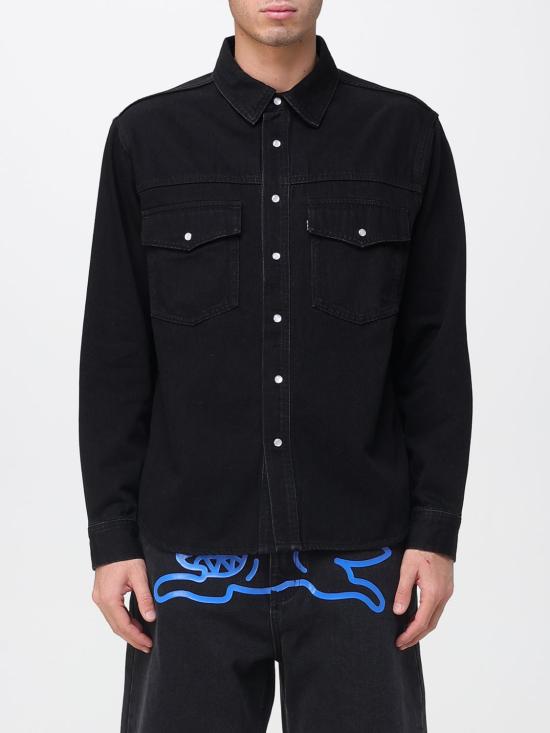 25FW 아이스크림 긴팔 셔츠 ICD25206 Black