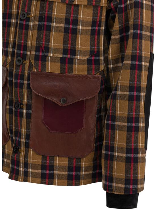 25FW 와타나베 준야 자켓 WP J024 W251 BGE BLK RED X Brown - JUNYA WATANABE