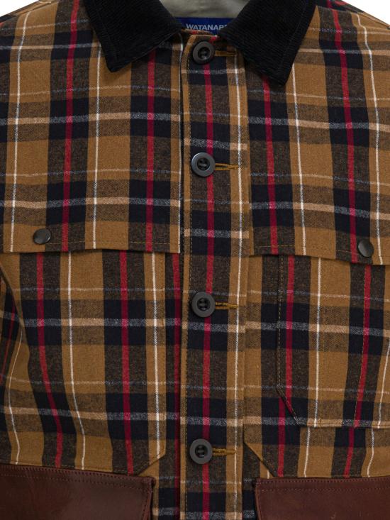 25FW 와타나베 준야 자켓 WP J024 W251 BGE BLK RED X Brown - JUNYA WATANABE