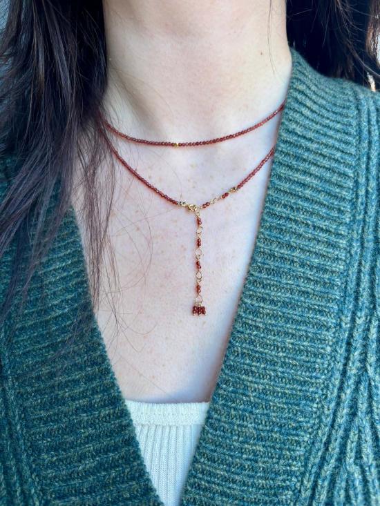  Anne Sportun 팔찌 앤 스포툰 레드 가넷 랩 브레이슬릿 - OTHER BRANDS