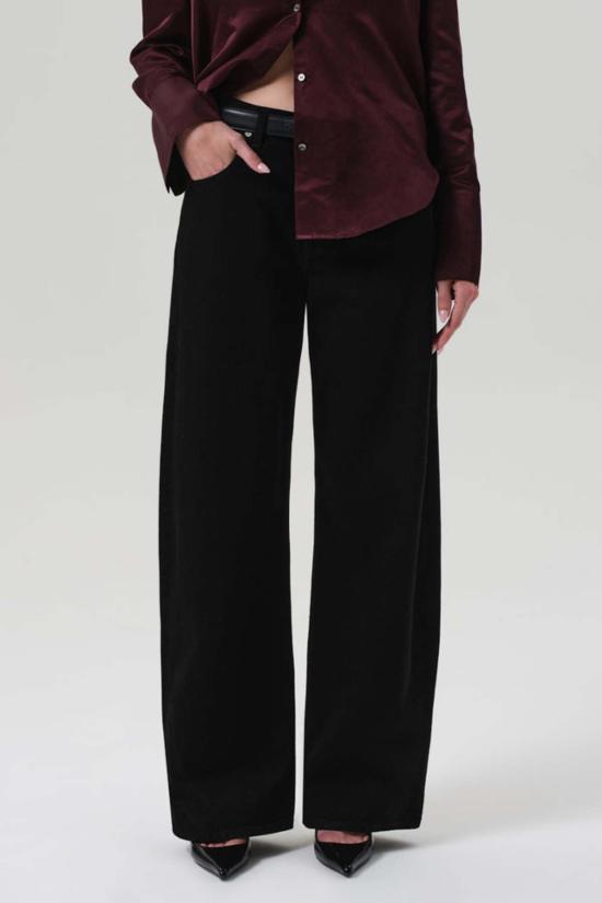  시티즌 오브 휴머니티 데님 팬츠 아일라 배기 진 솔리드 블랙 - CITIZEN OF HUMANITY