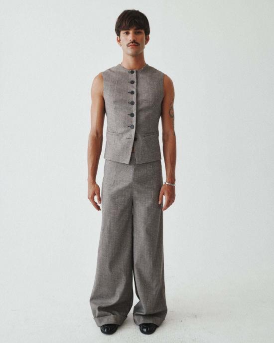  트윈 베스트 하이넥 웨이스트코트 마이크로 하운드투스 - TWIN