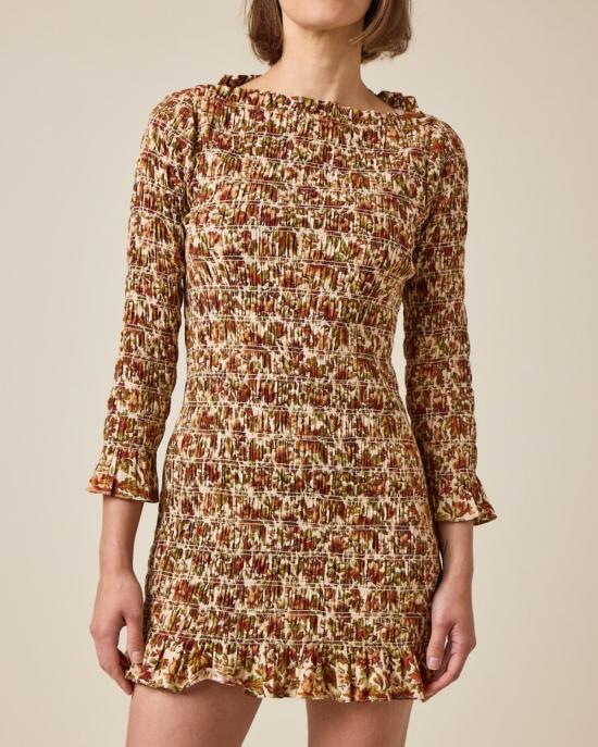  도엔 숏 원피스 DÔen Cecillia 드레스 아이보리 Rêve Des Jardins - DOEN