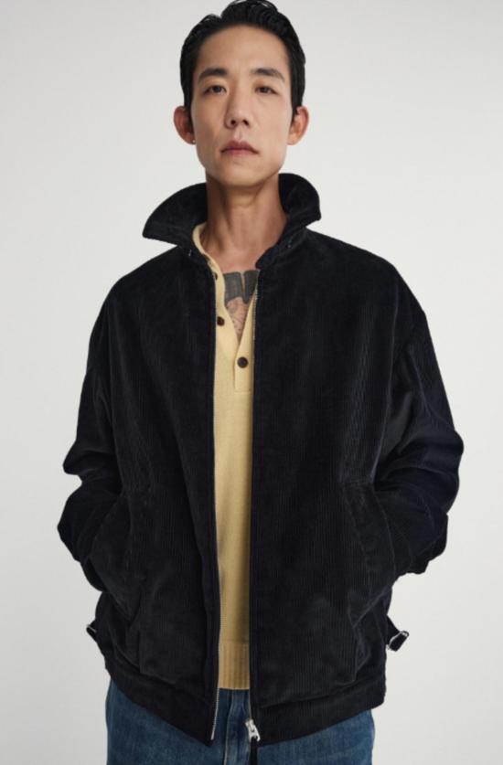  포터리 자켓 코듀로이 스윙탑 블루종 - POTTERY